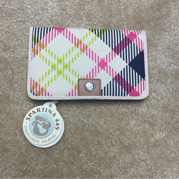 Spartina 449 Handbags - Spartina 449 Everett Plaid Snap Wallet 5x8in NWT